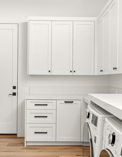 PCW Custom Cabinetry Design Laundry Room Custom white shaker laudnry