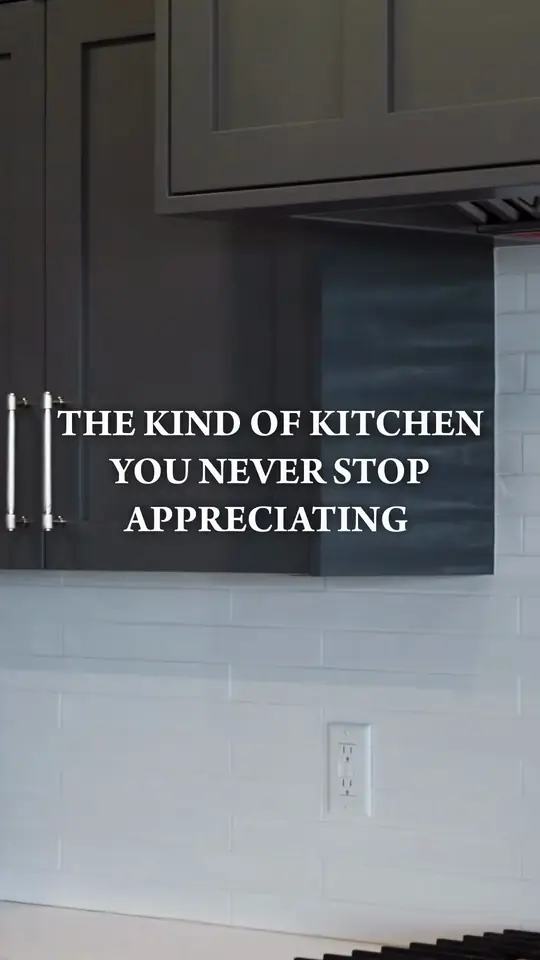 Charcoal shaker kitchen and a glass-front bar cabinet