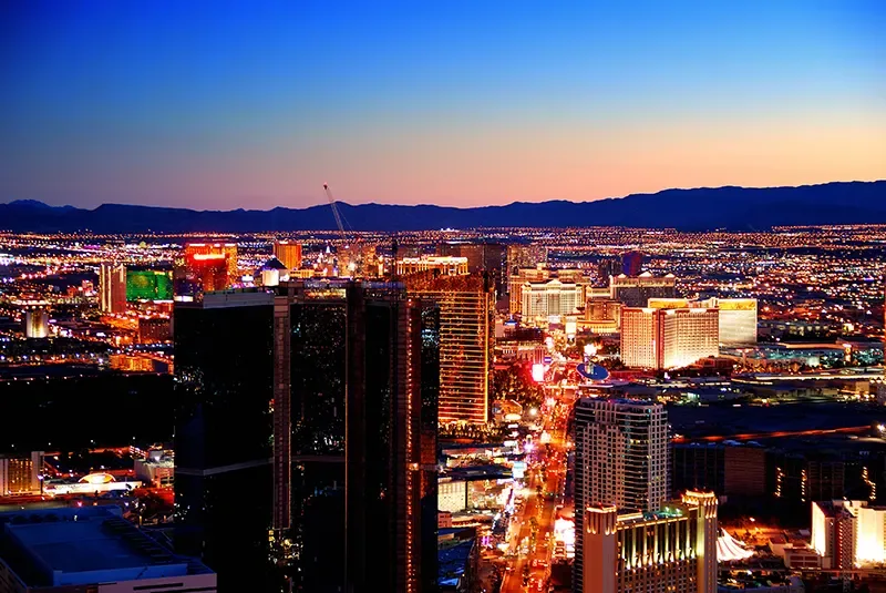 Las Vegas skyline at dusk Las Vegas skyline at dusk