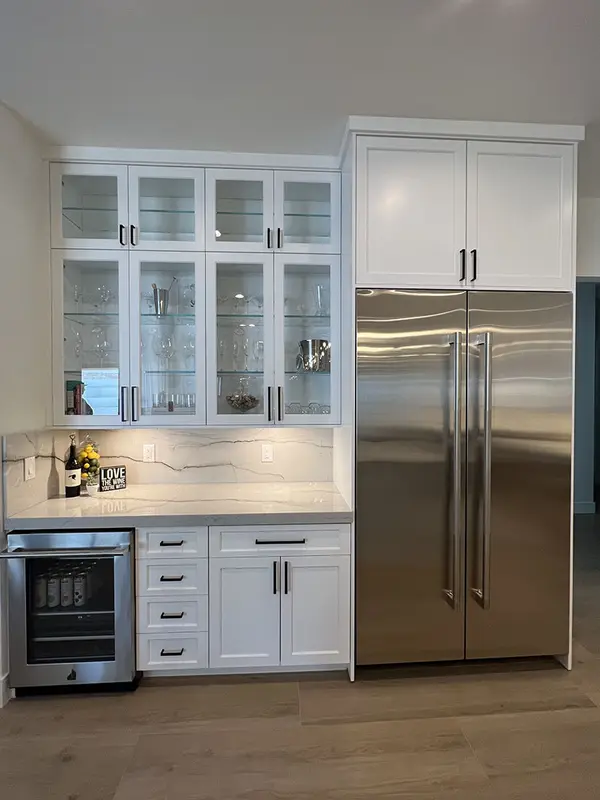calsbad kitchen Custom china cabinet glass doors 2
