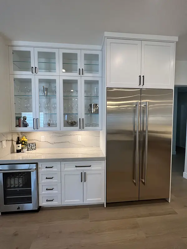 calsbad kitchen Custom china cabinet glass doors