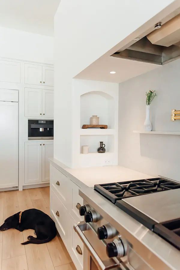 custom hood kitchen Custom hood suround niche