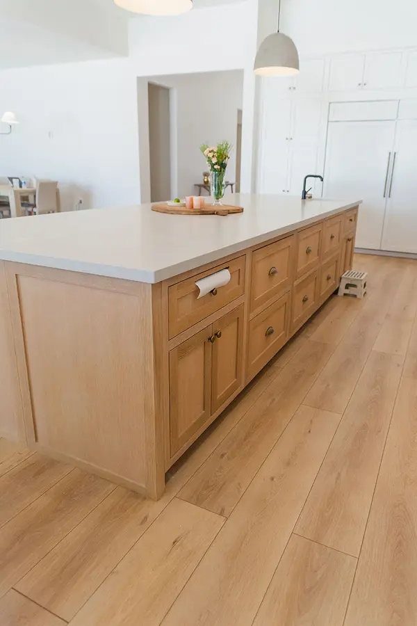 Kevin Way Custom island rift white oak paper towl dispensar shaker