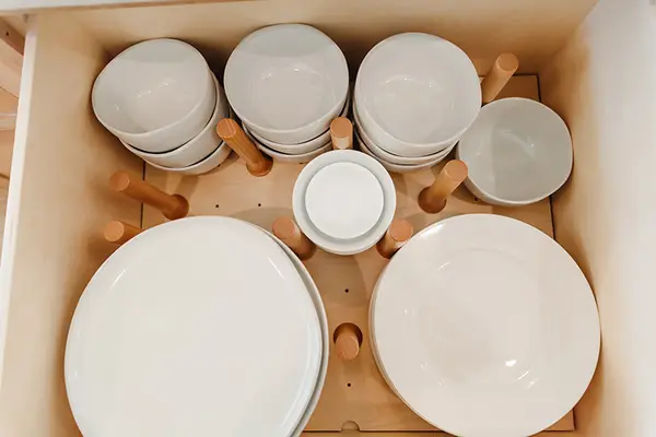 Kevin Way Drawer pegs dishes
