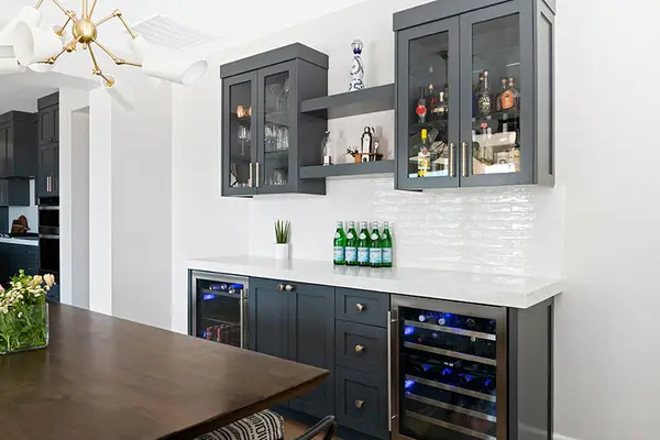 Sunset Sage Custom kitchen custom hood painted shaker 3