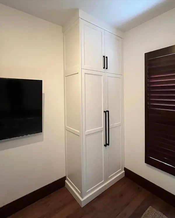 pcw cabinetry Tall white shaker cabinet