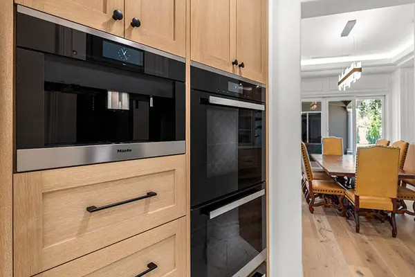 Villaforte Custom appliance cabinets rift white oak shaker