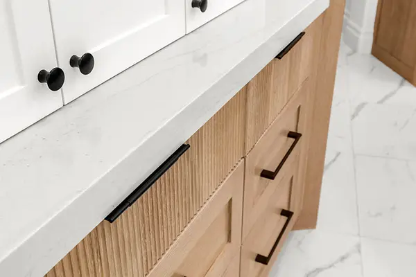 Villaforte rift white oak shaker reeded drawers 1