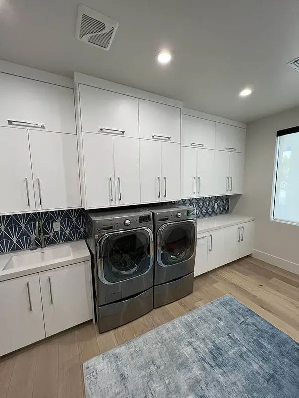 Hammer Slab custom laundry white